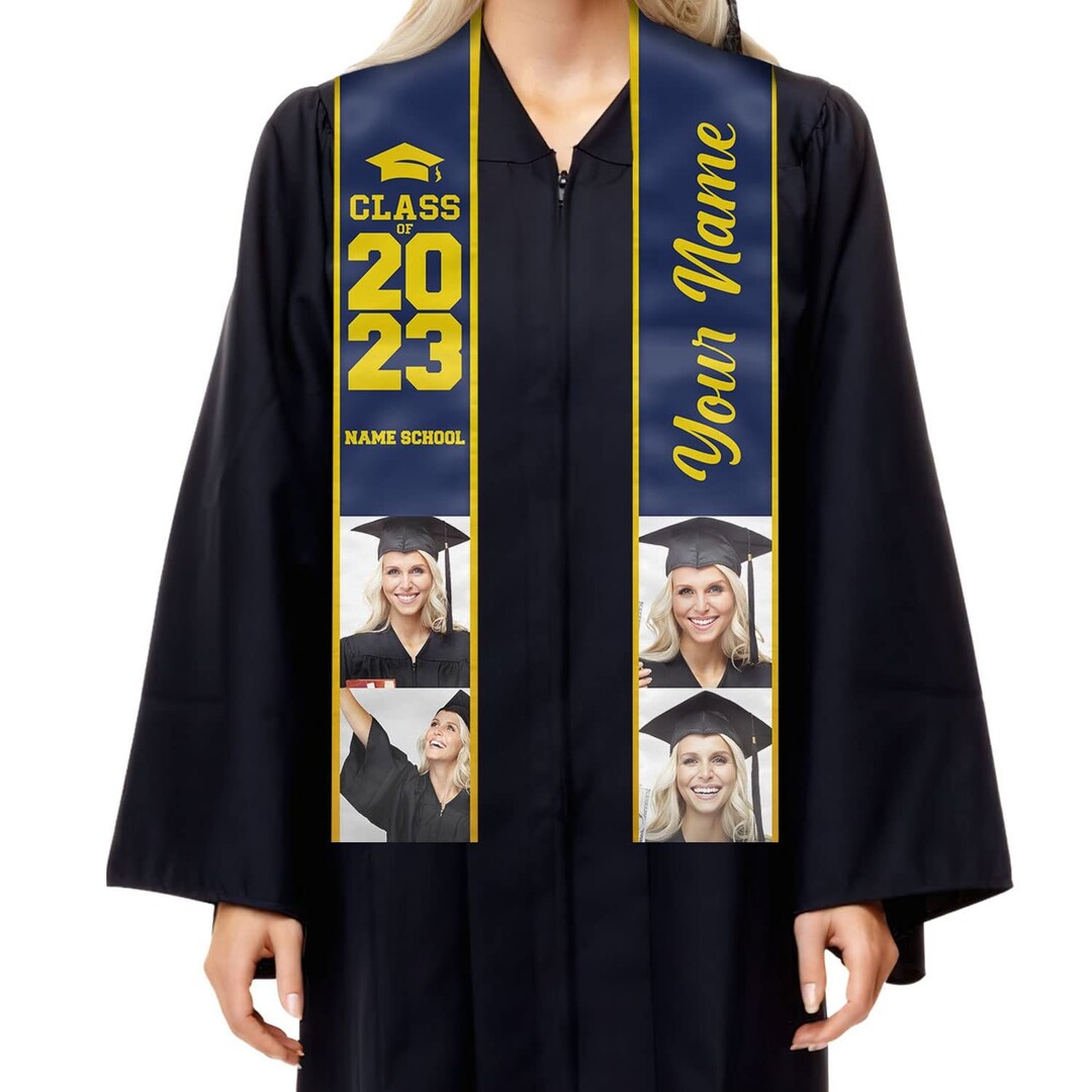 Personalized Graduation Stole, Custom Graduate Stoles 72in, Graduation