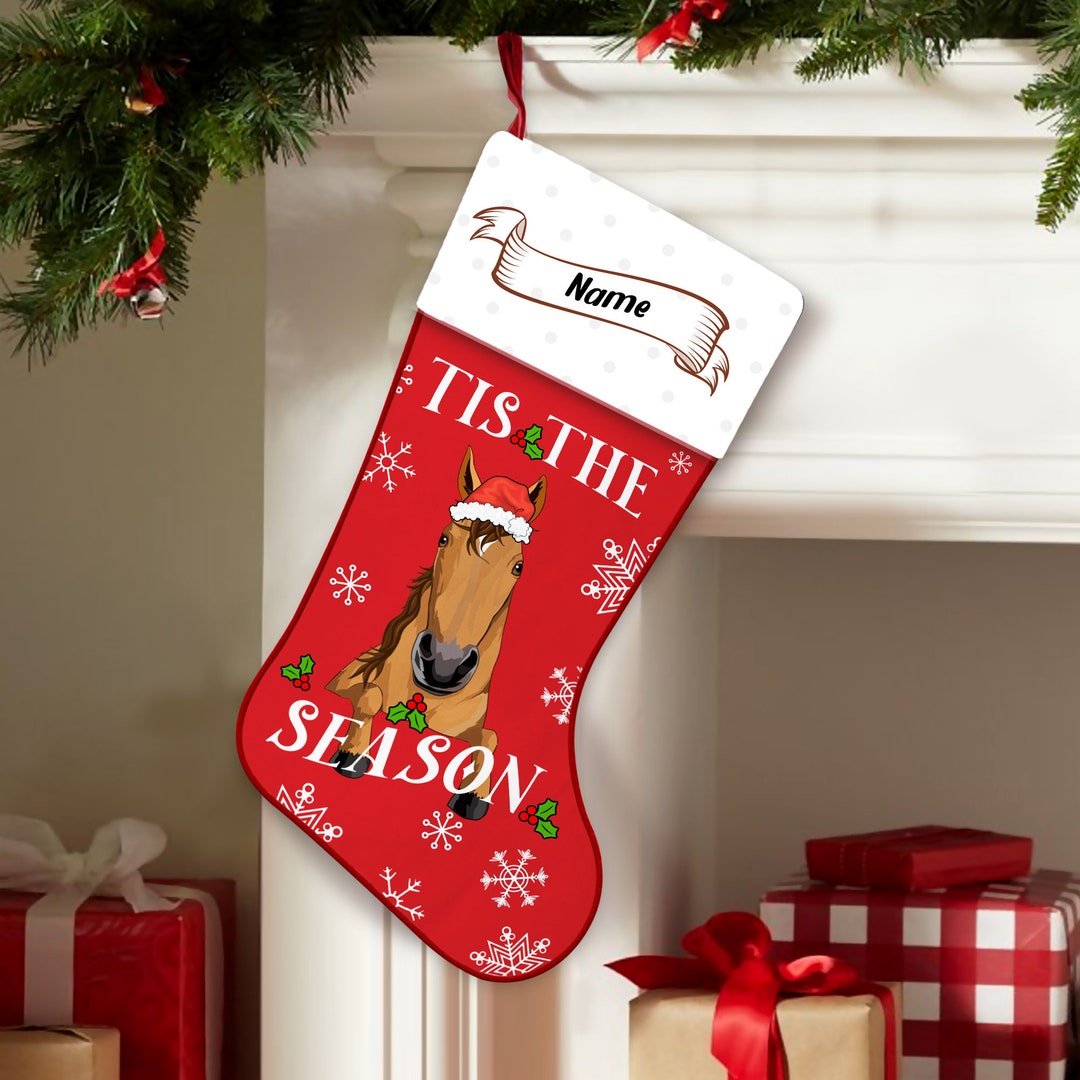 Personalized Horse Christmas Stockings Horse Christmas Etsy Personalized Horse Christmas Stockings Horse Christmas Etsy