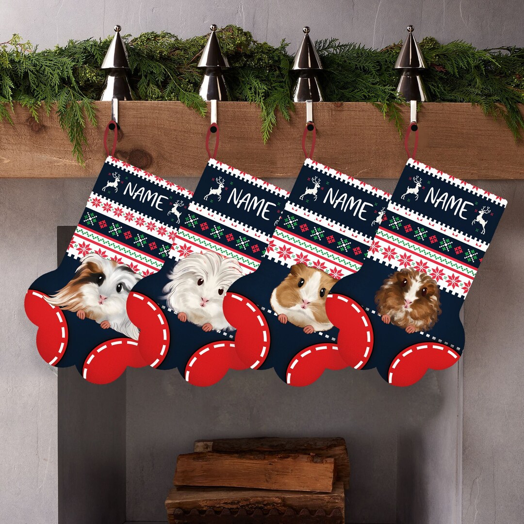 Personalized Guinea Pig Christmas Stockings Guinea Pig Paw Etsy