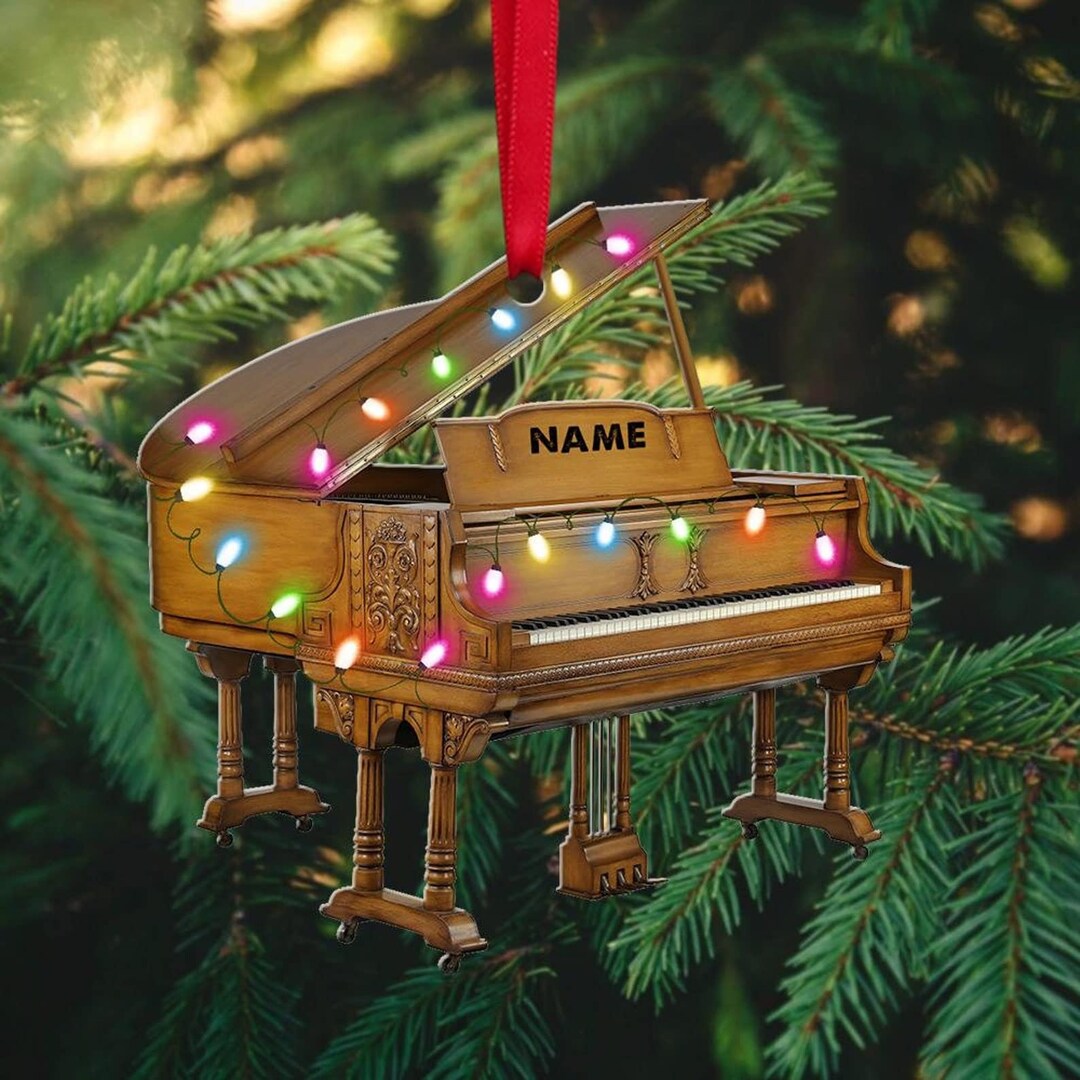 Piano Christmas Ornament Personalized 