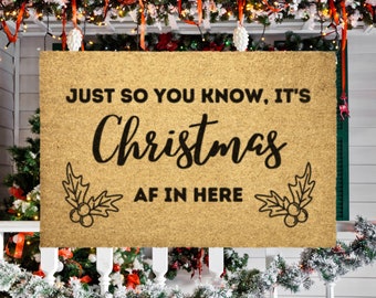 Holiday Decor Funny Doormat | Funny Door Mats | Christmas Door mat | Holiday Doormat | Welcome Mat | Door Mats