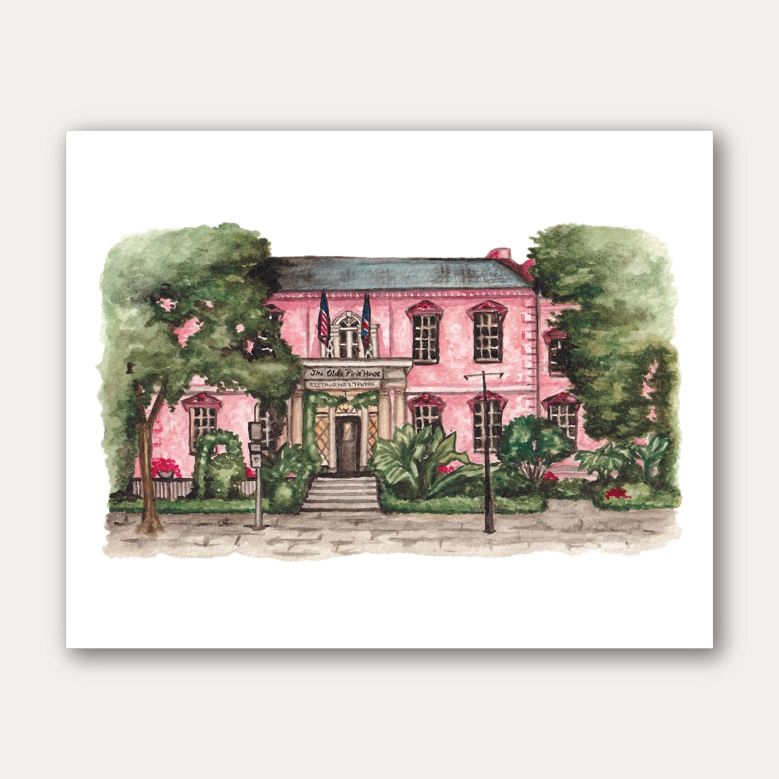 The Olde Pink House Art Print | Fine Art Venue | Poster Wall Art ...