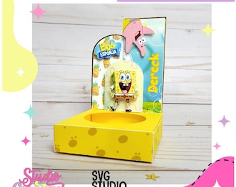 Cupcake-Halter-Box-Vorlage, kompatibel mit Silhouette und Cricut, in SVG- und STUDIO-Schneiddatei.
