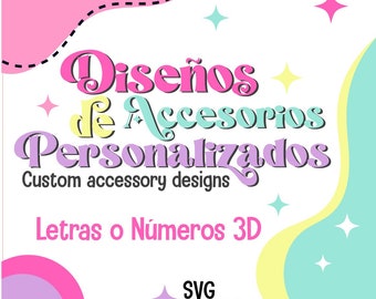 Individuelles Accessoire-Design mit 3D-Buchstaben des gewünschten Themas in SVG oder .STUDIO für Ihre Silhouette- oder Cricut-Schneidemaschine