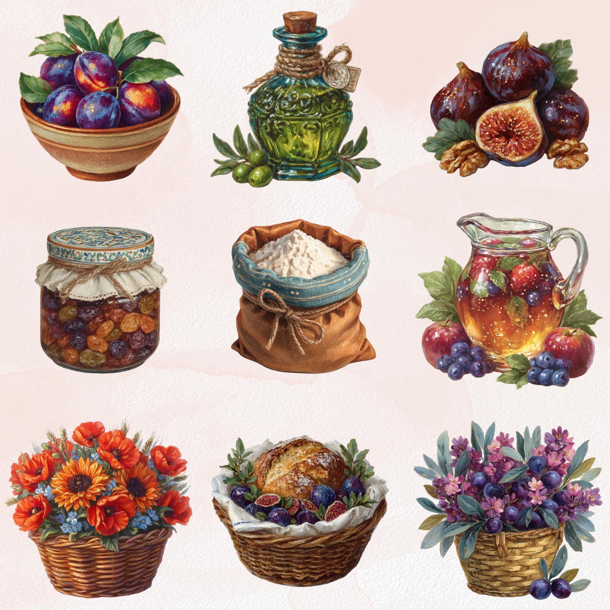 Fantasy Demeter Gifts Clipart Bundle Vintage Set Goodnote Sticker ...