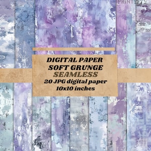 Soft colour distressed Grunge Digital Paper, backgrounds with distressed vintage textures printable paper commercial use, grunge background
