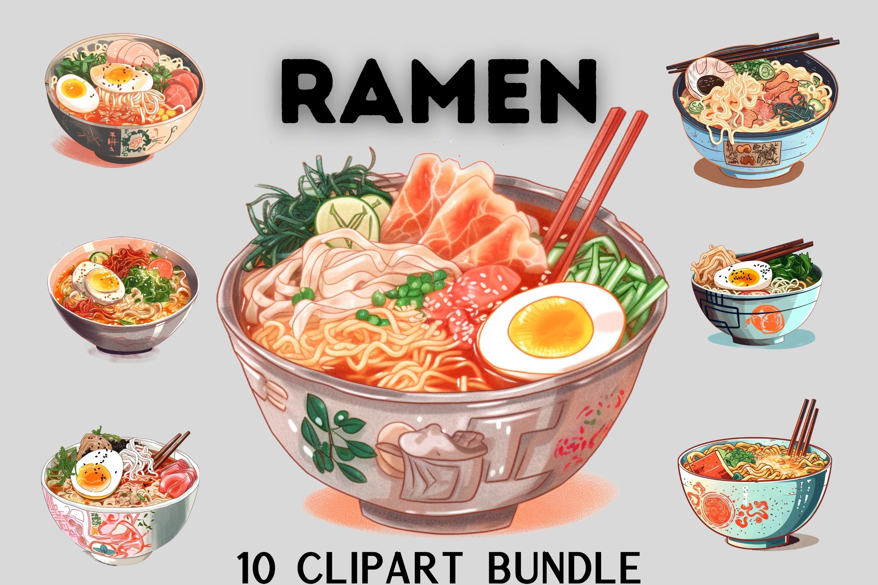Ramen Noodle Bowl Clipart