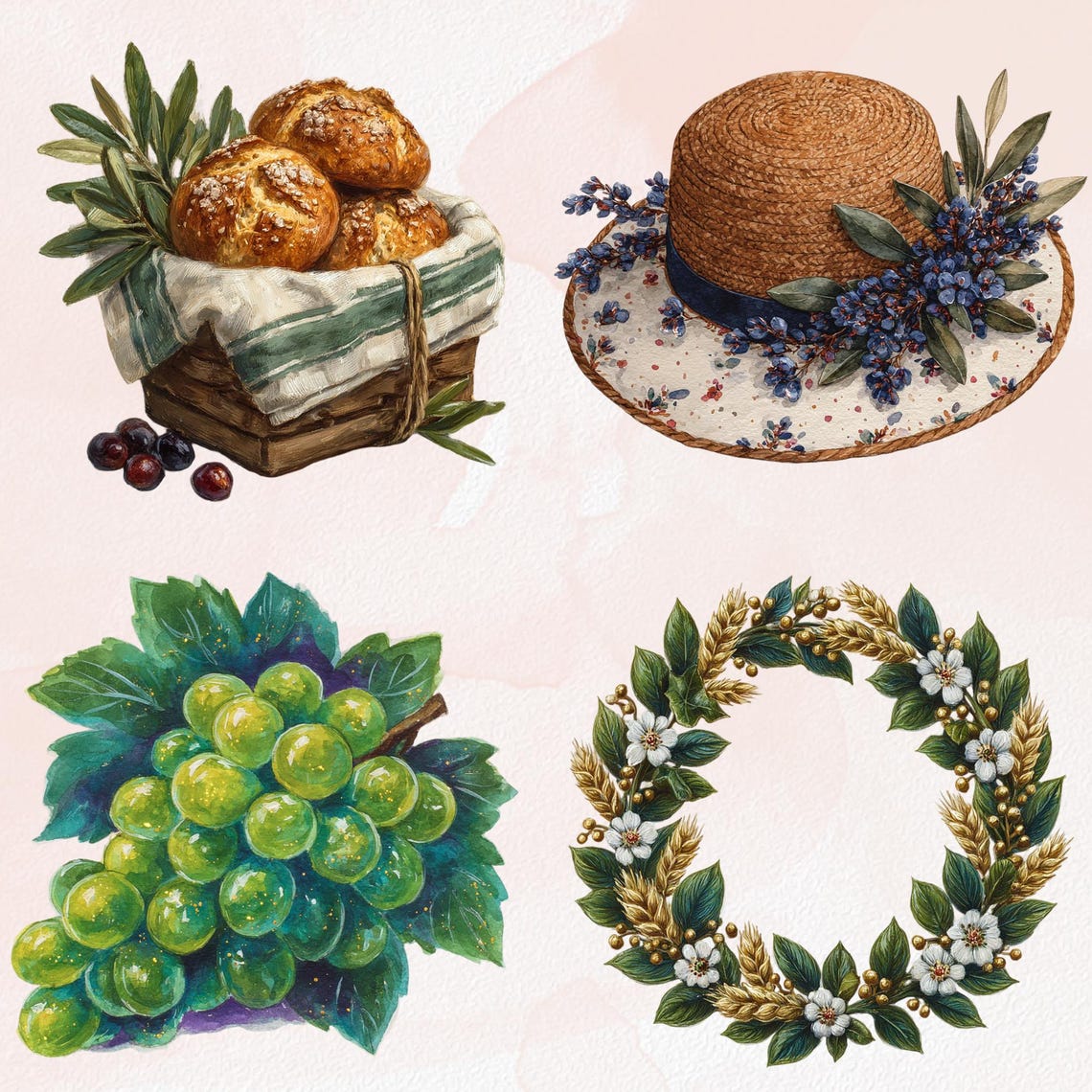 Fantasy Demeter Gifts Clipart Bundle Vintage Set Goodnote Sticker ...
