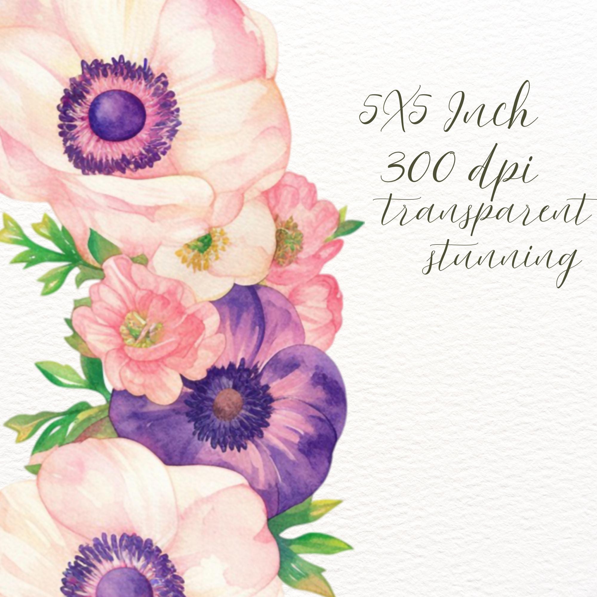 Watercolor Boho Floral Clipart Mega Bundle, Delicate Boho Flower Png ...