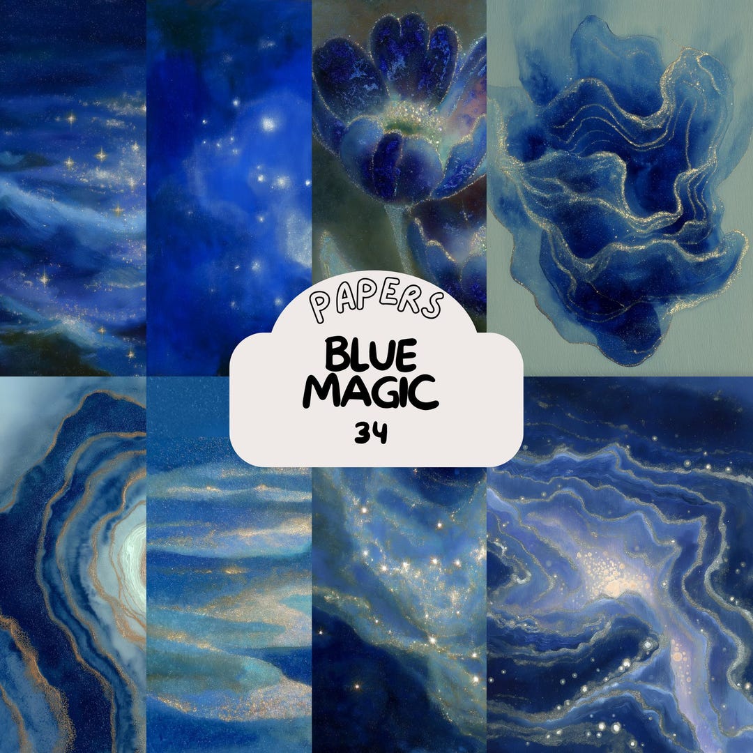 Enchanted Blue Morpho Magic Journal Pages – Watercolor Digital Paper ...