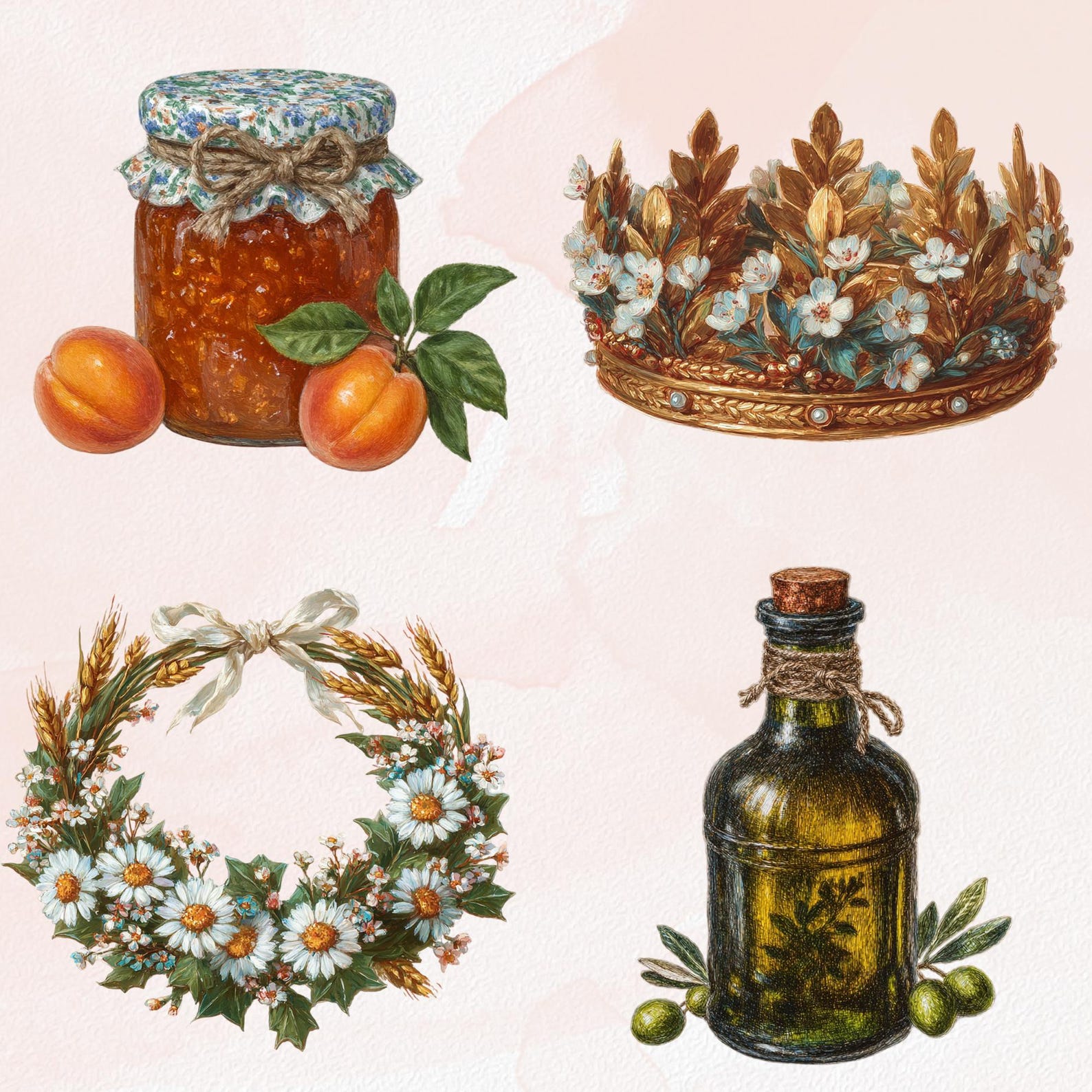 Fantasy Demeter Gifts Clipart Bundle Vintage Set Goodnote Sticker ...