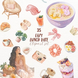 Lot de cliparts paresseux pour la journée du brunch