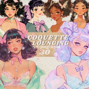 Digitale coquette lounge-journalingsticker, vrouwelijke trui weerclipart, fashion scrapbooking kit, girly winterprintset, transparant