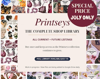 Digital Clipart Mega Bundle, All Store Access, Current and Future Listings, PNG Stickers, Digital Papers, Google Drive Library, Printseys