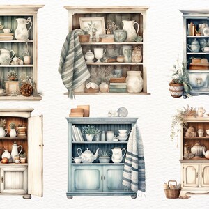 Watercolour Cozy Winter Cupboard Clipart Bundle, Fall Clipart, Winter ...