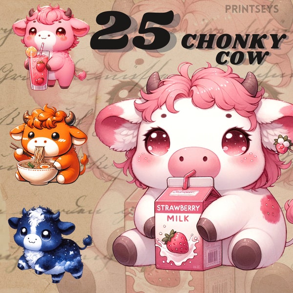 Chonky chibbi cow digital stickers, valentine png,kawaii cow png, cute cow clipart, cute clipart, colourful cow clipart bundle, commercial