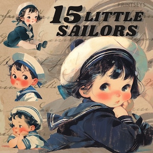 Cute toddler sailors digital sticker, kid sailors png, cute kids , transparent,instant download, cute baby sailors clipart, summer clipart