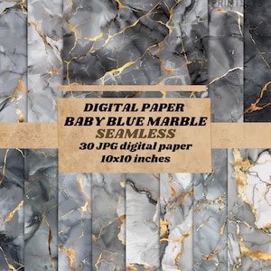 Digitaal papier met grijs en goudmarmerpatroon, naadloze marmerstructuren met goudader instant download afdrukbaar papier voor commercieel gebruik