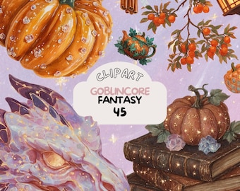 Paquete de imágenes prediseñadas de bosque de Goblincore, conjunto de pegatinas vintage caprichosas, pegatinas GoodNote, PNG transparente, diario, scrapbooking, gráficos de Fairycore