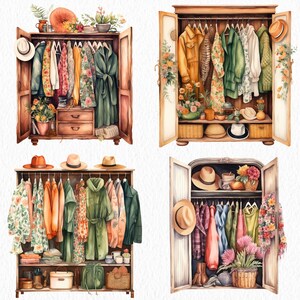 watercolour-cozy-spring-rustic-wardrobe-clipart-bundle-cottagecore