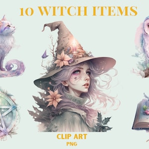 Good Witch Clipart, witch clip art png, magic clip art, mystical clipart, witchcraft clipart, pagan clipart, pagan
