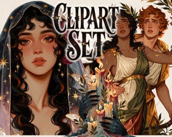 Ancient Greek Mythology Clipart, Greek Gods and Goddesses, Mythological Romance, Tragedy Fantasy Art, Classical Myth PNG
