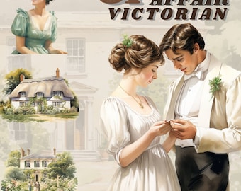 Watercolour Vintage Romance clipart bundle, regency clipart, Pride and Prejudice,digital stickers, Jane Austen, victorian png, scrapbooking