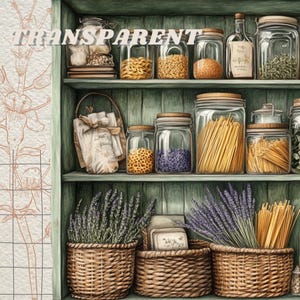 Watercolour Cozy Kitchen Cabinet Clipart Bundle, Fall Clipart, Winter ...