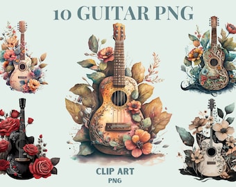 Acuarela Guitarra Clipart, Guitarra png, Clipart Musical, Guitarra Clásica, Guitarra Eléctrica, imágenes prediseñadas de rock, imágenes prediseñadas de música, licencia comercial