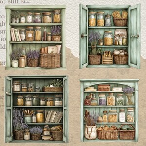 Watercolour Cozy Kitchen Cabinet Clipart Bundle, Fall Clipart, Winter ...
