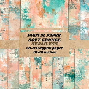 Carta digitale Grunge invecchiata dai colori tenui, sfondi con texture vintage invecchiate, carta stampabile per uso commerciale, sfondo grunge