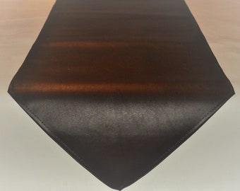 Brown Faux Leather Table Runner 33cm wide 1 - 4 meter long Wipe Clean