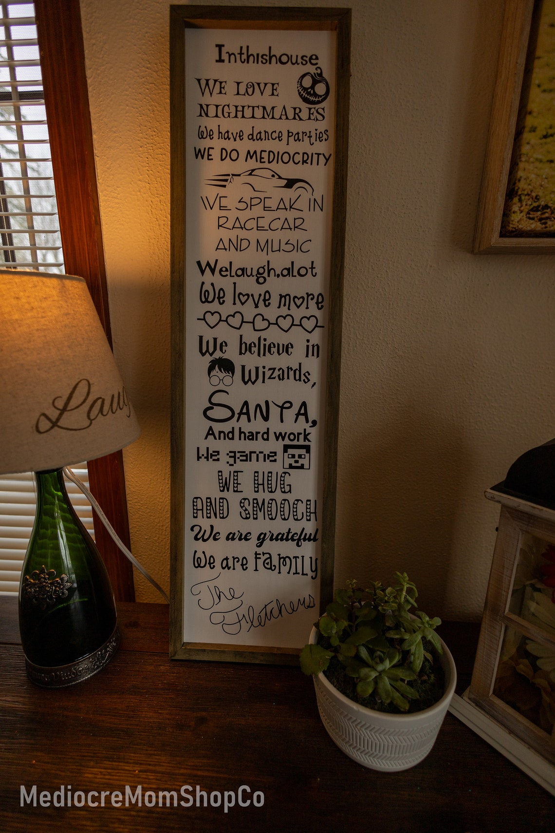 In This House-cute Customizable Home Decor Sign - Etsy