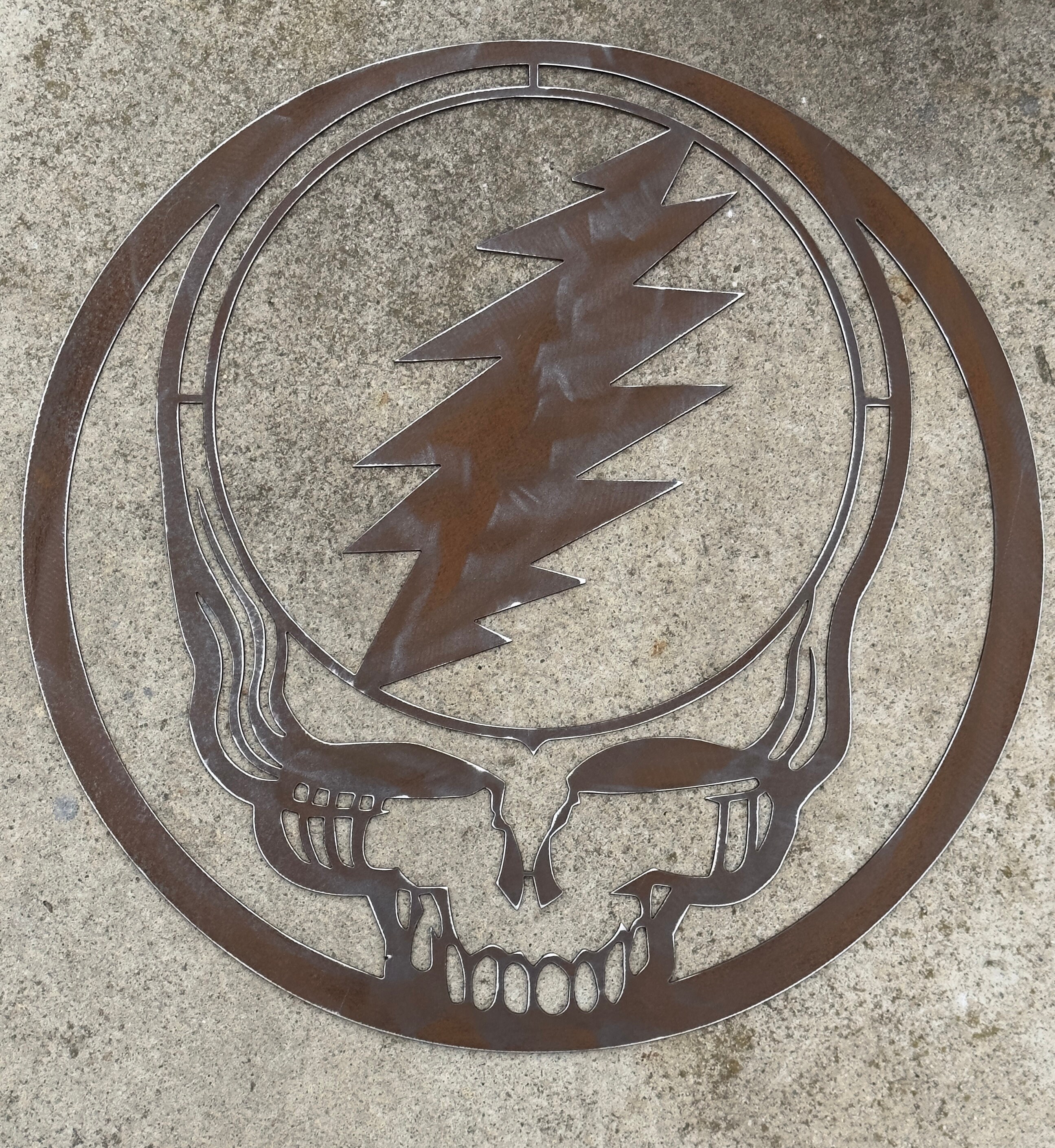 24 Inch Stealie HOLLOW SIDES CNC Plasma Cut 12 Gauge Steel