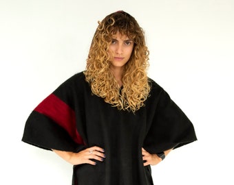 Alpaka Poncho, poncho for men and women, made by hand