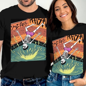 Summerween Skeleton T-Shirt, Halloween in Summer Graphic Tee, Funny Skeleton Pool Dive Shirt, Summer Halloween Theme Shirt, Digital Download