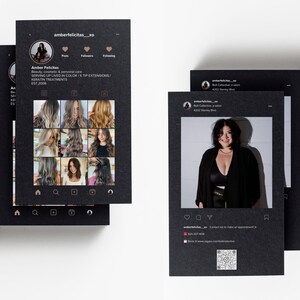 Instagram Business Card | IG Business Card | Hairstylist\Makeup Artist IG Business Card | QR code Business Card | Instagram Business Cards