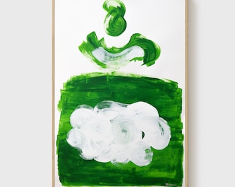 Green | Abstract Brushstroke Fine Art Poster | Minimal Wall Art