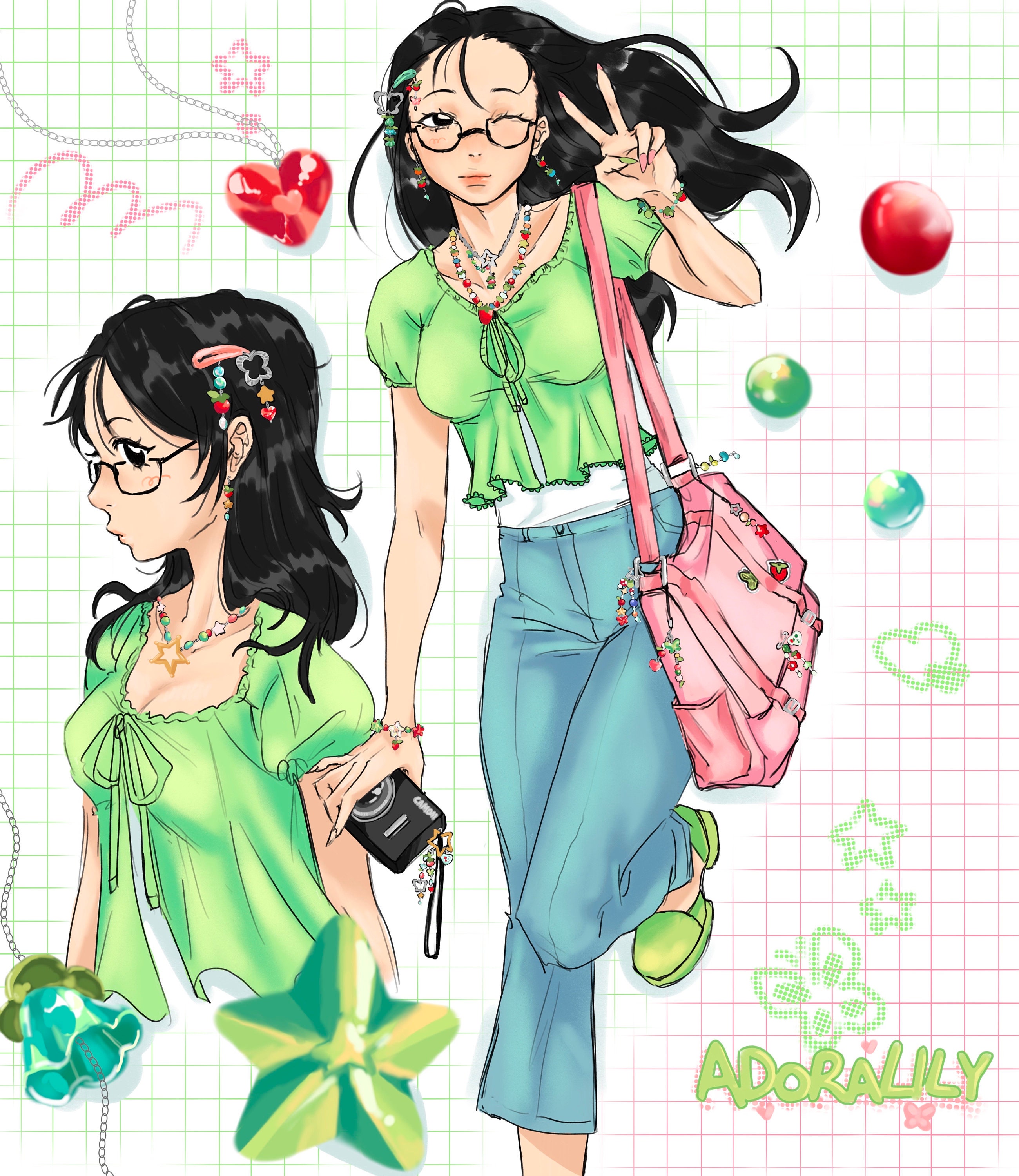 Anime Video Game Character Design Full Colored Commission Art - Etsy