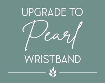 Ramillete mejorado con pulsera elástica con cuentas de perlas