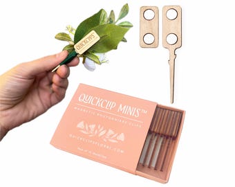 Pack of QuickClip MINIs | Magnetic Boutonniere Clips for DIY Snap-On Boutonnieres with Strong Hold Magnets