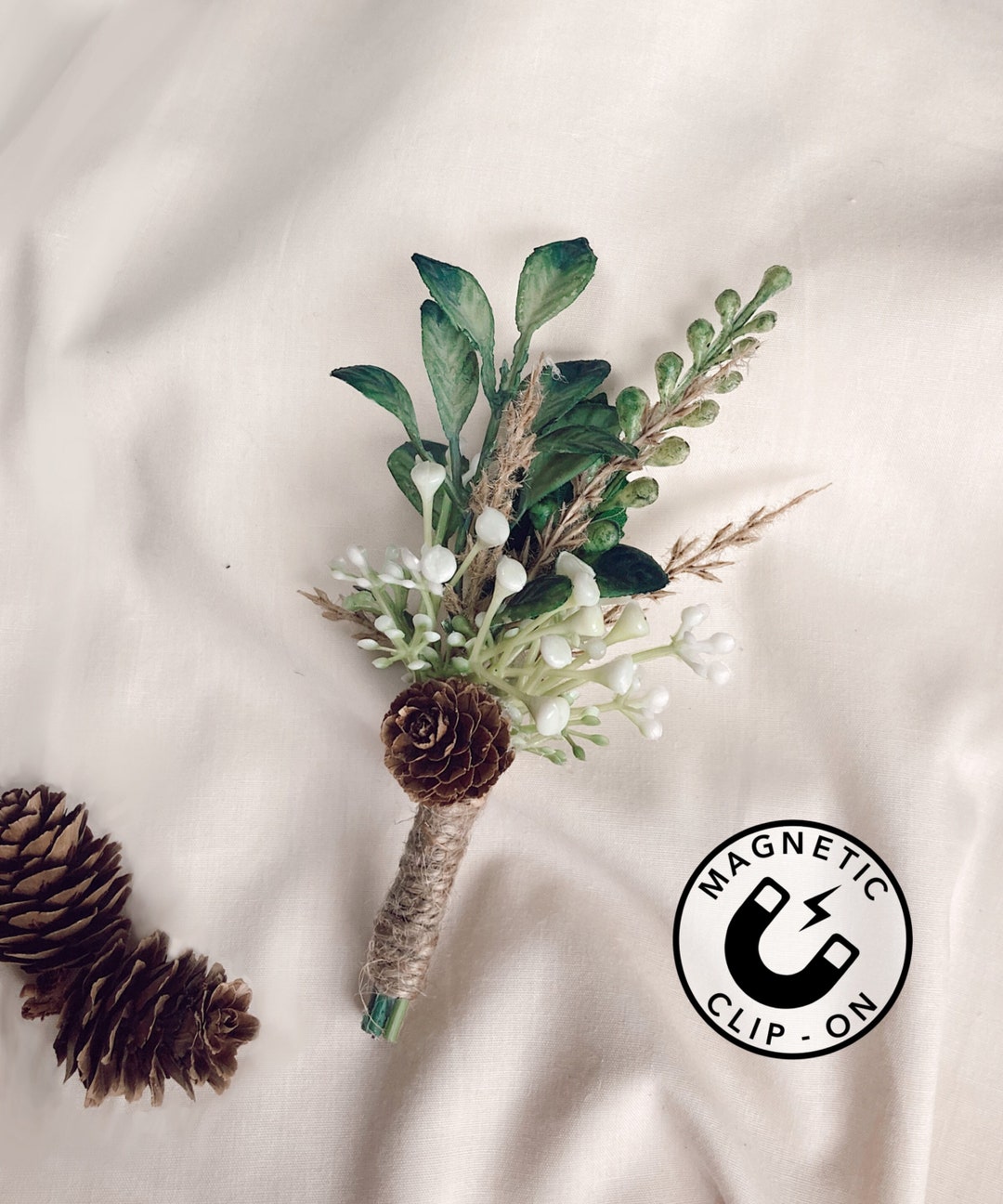 Woodland Boutonniere Mens Wedding Boutonniere Etsy