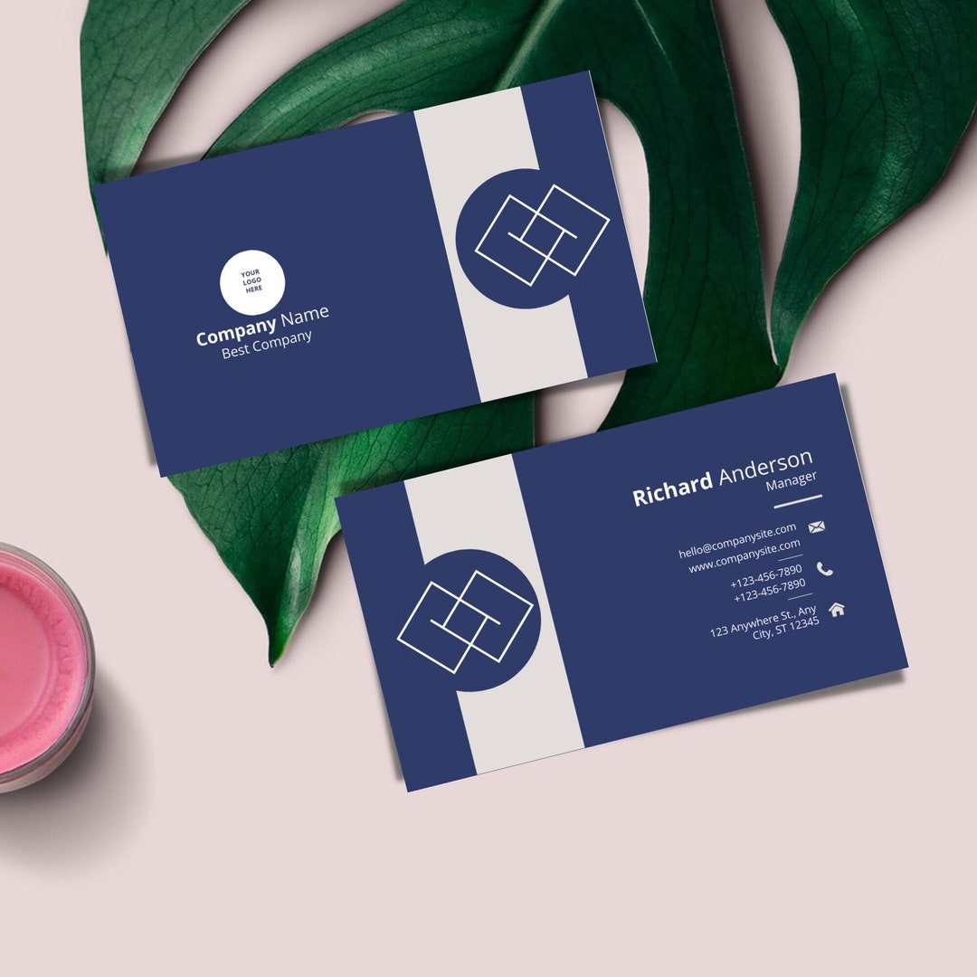 Editable Business Card Template, Minimalist Business Cards, Modern Chic