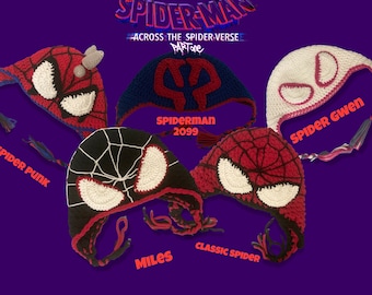 Crochet Spiderverse hat- MADE TO ORDER