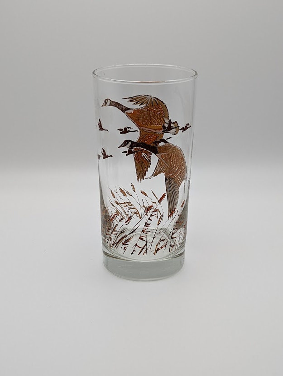 Vintage Libbey Highball Glasses With Canadian Geese Pattern Etsy