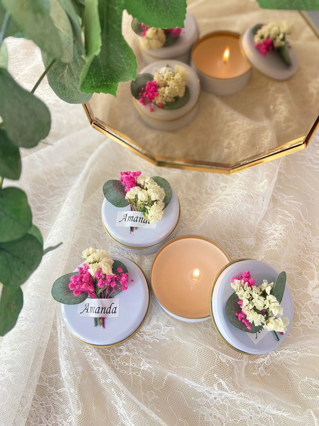 Personalized Candles, Wedding Shower Candles, Bridesmaid Candles, Bridesmaid Gifts, Baptism