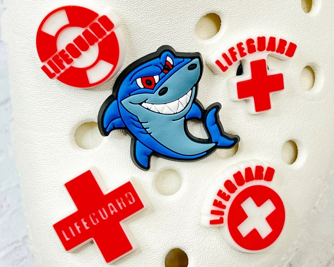 Lifeguard Croc Charms Shark Croc Charms Swim Croc Charms Etsy