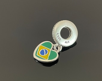 Authentic Pandora | Pandora Brazil Flag Dangle Charm |925 Jewelry |Women Jewelry |Charms For Bracelet |Gift for Her