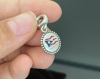 Pandora Puerto Rico Flag Charm |925 Jewelry | Women Jewelry | Charms For Bracelet | Gift for Her