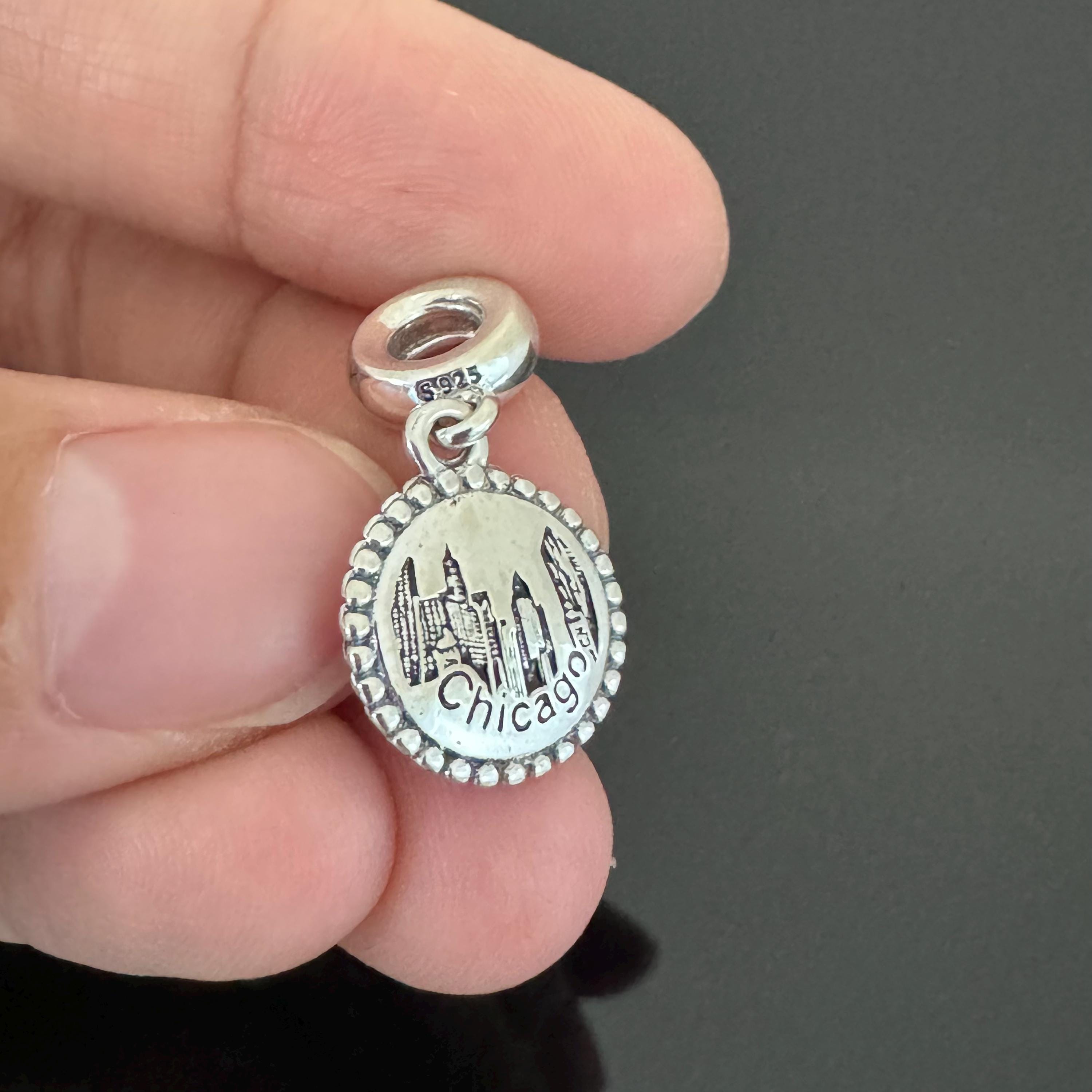PANDORA チャーム New Authentic Pandora Chicago City Charm | Real Pandora Charm for